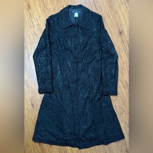 Vintage Sue Wong Lace Dress Black Long 12 Designer Sexy 100% Authentic